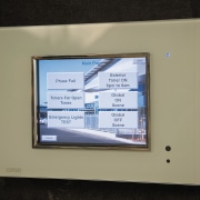 A view of the lighting control system. - display device, electronic device, electronics, multimedia, product design, screen, technology, black, orange