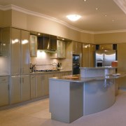 A view of a kitchen by Euro Style cabinetry, ceiling, countertop, home, interior design, kitchen, real estate, room, brown, gray
