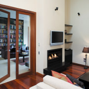 A view of some joinery by Papakura Joinery. door, interior design, living room, property, real estate, room, gray