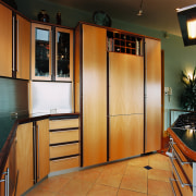 A view of some kitchen joinery by Freear cabinetry, countertop, door, flooring, furniture, hardwood, interior design, kitchen, room, wood, brown