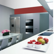 A view of some kitchen appliances by Electrolux. countertop, home appliance, interior design, kitchen, product, product design, gray, white