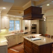 A view of a kitchen by Kitchens By cabinetry, ceiling, countertop, cuisine classique, estate, flooring, hardwood, home, interior design, kitchen, real estate, room, brown