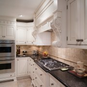A view of a kitchen by Kitchenworks. - cabinetry, countertop, cuisine classique, floor, flooring, interior design, kitchen, room, gray