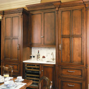 view of this kitchen designed by woodall design cabinetry, countertop, cuisine classique, cupboard, furniture, interior design, kitchen, room, wood, wood stain, brown