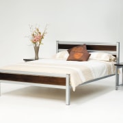 A view of some bedding from Outlook Design bed, bed frame, couch, furniture, mattress, product design, studio couch, white