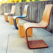 view of the natural, chrry or ebony modern chair, floor, furniture, outdoor furniture, plywood, product design, table, wood, gray, white