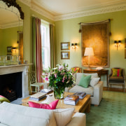 A vie wof a home painted with PPG ceiling, estate, home, interior design, living room, real estate, room, suite, brown