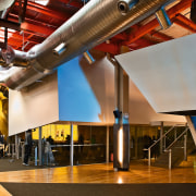 A view of the Les Mills gym. - interior design, structure, brown