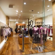 A view of a store fitout by Hayward boutique, fashion, flooring, interior design, retail, brown