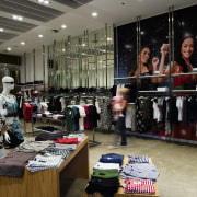 A view of a shop in Sylvia Park retail, black, gray