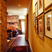 A view of the master bedroom. - A ceiling, flooring, interior design, lobby, real estate, room, wall, window, wood, brown