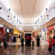 A view of the Sylvia Park shopping complex. lobby, outlet store, retail, shopping, shopping mall, white