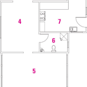 A view of the plan of the bathroom angle, area, design, diagram, drawing, font, line, product design, text, white