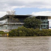 A view of some work by Gay Constructions. architecture, sky, structure, water, waterway, white, gray