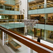 A view of some work done by Calty glass, interior design, tourist attraction, brown, gray