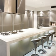 A view of a kitchen by Kitchens By countertop, cuisine classique, interior design, kitchen, product design, white, gray