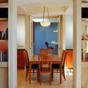 A view of the Dining room featuing table ceiling, chair, dining room, floor, flooring, furniture, hardwood, interior design, living room, room, table, wood flooring, gray, brown