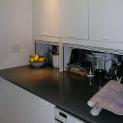 A view of the kitchen area before it countertop, interior design, kitchen, room, gray