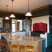 A view of some kitchen cabinetry by The cabinetry, ceiling, countertop, cuisine classique, home, interior design, kitchen, real estate, room, table