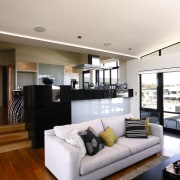 A view of some interior design by The ceiling, floor, home, house, interior design, living room, property, real estate, room, window, white