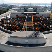 A view of the Auckland Museum upgrade. - structure, gray, black