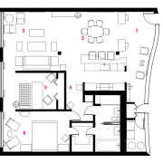 A view of a plan of the loft. area, design, diagram, drawing, floor plan, font, line, plan, product, product design, square, text, white