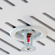 A view of sprinklers witch will activate in line, product design, white