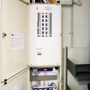 A view of some lighting by Harding Electrical. electrical wiring, product, product design, white, gray