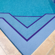 View of this concrete pool designed and manufactured angle, aqua, area, azure, blue, daylighting, floor, flooring, line, swimming pool, turquoise, teal