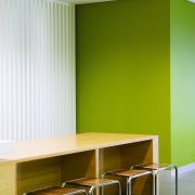 A view of the interior offices of the architecture, ceiling, chair, furniture, glass, interior design, office, product design, table, wall