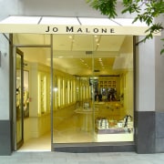 A view of a store fitted out by gray, brown