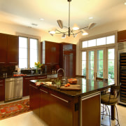 A view of some kitchen cabinetry by Best cabinetry, ceiling, countertop, cuisine classique, interior design, kitchen, real estate, room, brown, orange