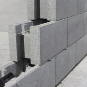 A view of the conscrete masonry blocks supplied wall, gray