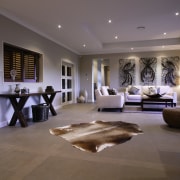 A view of some floor tiles from Tile architecture, ceiling, estate, floor, flooring, furniture, hardwood, home, interior design, laminate flooring, lighting, living room, lobby, real estate, room, table, tile, wall, wood, wood flooring, gray, brown