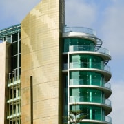 An exterior view of the Jade apartment tower apartment, architecture, building, commercial building, condominium, corporate headquarters, daytime, facade, headquarters, metropolis, metropolitan area, mixed use, residential area, sky, skyscraper, tower block, gray