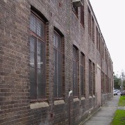 A view of the before shot of this alley, brick, brickwork, building, facade, house, neighbourhood, property, wall, gray, black