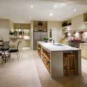 A view of a kitchen by Fyfe Kitchens. countertop, cuisine classique, interior design, kitchen, room, gray, brown