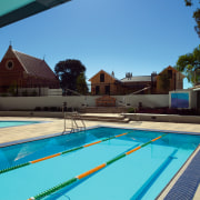 A view of the lap pool in the estate, leisure, leisure centre, property, real estate, swimming pool, water, teal, black