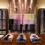 An interior view of the Rhodes &amp; beckett curtain, floor, flooring, interior design, room, window, window covering, window treatment, brown, black