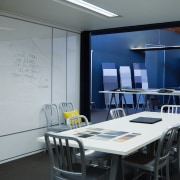 A view of some interior design by Yellowfox. classroom, conference hall, interior design, office, gray