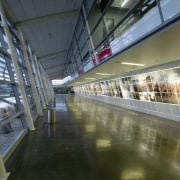 A view of the Rotorua Energy Events Centre metropolitan area, public transport, reflection, brown