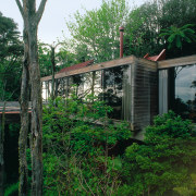 A view of this house designed by Ron architecture, green, house, plant, tree, black, green