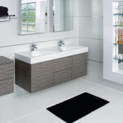 A view of some bathroomware fro Architectural Designer angle, bathroom, bathroom accessory, bathroom cabinet, floor, furniture, interior design, product, product design, sink, tap, white