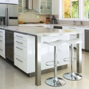 A view of some kitchen ware from Kitchen cabinetry, countertop, cuisine classique, floor, flooring, furniture, home appliance, kitchen, product design, gray, white