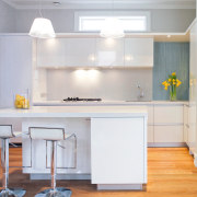 A view of the this kitchen designed by cabinetry, countertop, cuisine classique, furniture, home, interior design, kitchen, room, table, gray, white