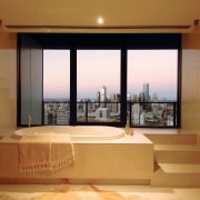 A view from every room - bathrooms in apartment, ceiling, interior design, living room, real estate, room, window, brown