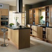 A view of some kitchen ware from Kitchen cabinetry, countertop, cuisine classique, floor, interior design, kitchen, brown, gray