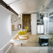 A view of the master bedroom and Bathroom, architecture, ceiling, house, interior design, living room, gray