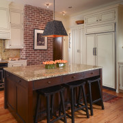 Wooden swing doors at the rear of the cabinetry, countertop, cuisine classique, dining room, floor, flooring, hardwood, home, interior design, kitchen, laminate flooring, real estate, room, wood, wood flooring, wood stain