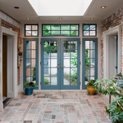 A view of the conservatory. - A view courtyard, door, estate, home, real estate, window, gray